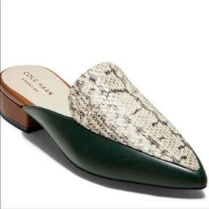 Cole Haan multicolor Snake mules